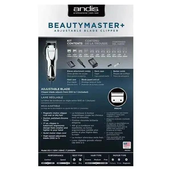 Andis Beauty Master + Adjustable Blade Clipper - Beautifox