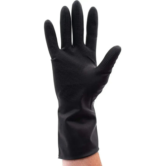 Colortrak Black Premium Reusable Latex Gloves - Beautifox
